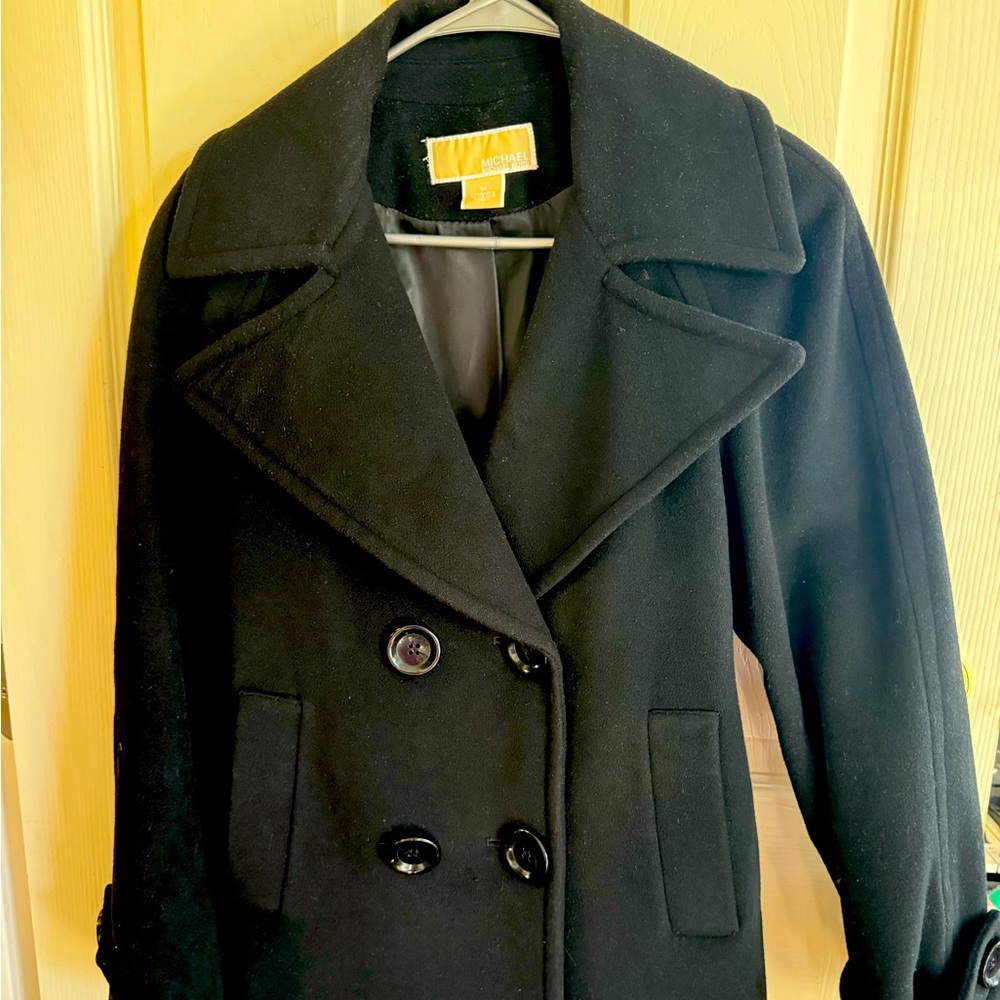 Black Michael Kors pea coat